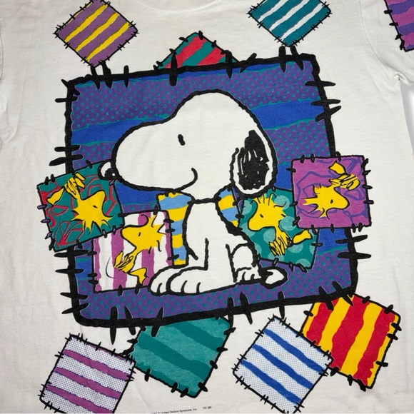 Vintage 90s Peanuts Snoopy T-Shirt - Picture 2 of 4